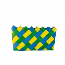 Sárga-kék-zöld clutch alkalmi táska